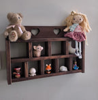 Handmade Heart Cutout Trinket Shelf | Vintage-Inspired Wood Display