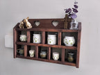 Handmade Heart Cutout Trinket Shelf | Vintage-Inspired Wood Display
