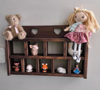 Handmade Heart Cutout Trinket Shelf | Vintage-Inspired Wood Display