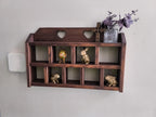 Handmade Heart Cutout Trinket Shelf | Vintage-Inspired Wood Display